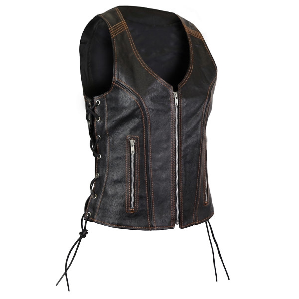 Women Fashion Leather Vests